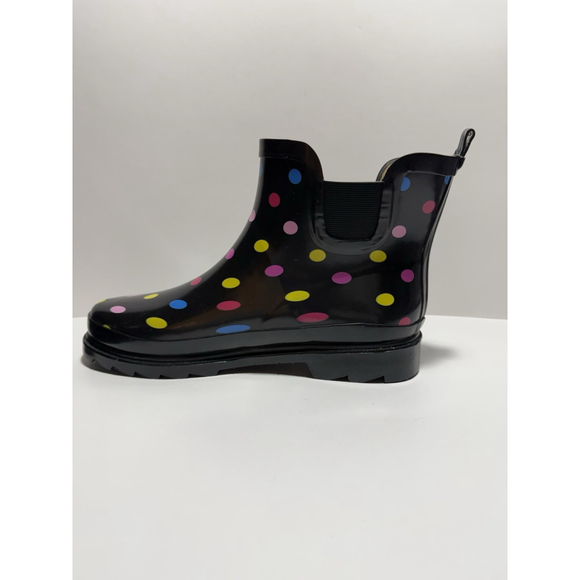 Norty Women Low Ankle High Rain Boots Rubber Snow Rainboot Bootie Polka Dot 9 - Picture 4 of 11